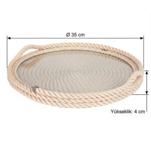 Sade Tepsi 35 cm | Bej - Görsel 3
