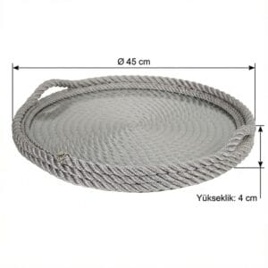 Sade Tepsi 45 cm | Gri - Görsel 3