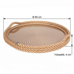 Sade Tepsi 35 cm | Krem - Görsel 3