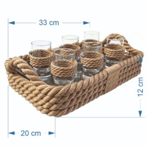 Shot Bardaklı Tepsi | Krem - Görsel 3