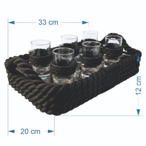 Shot Bardaklı Tepsi | Siyah - Görsel 3